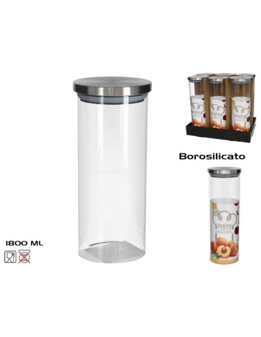TARRO BOROSILICATO 1800ML T/METALICA WALLACE