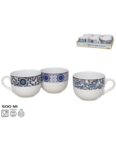 TAZA JUMBO 500ML NIGHT 3 SURT GRES