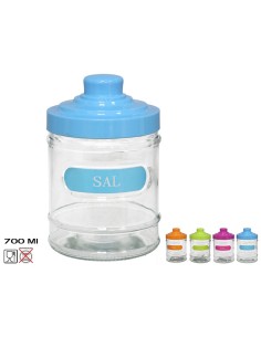 SALERO PLATINUM 700 ML CRISTAL TAPA COLOR 4 SURTID