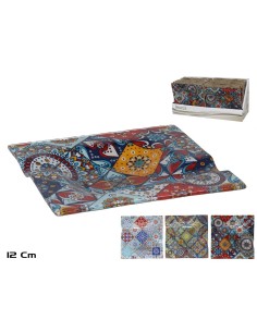 CENICERO CUADRADO CRISTAL CHURCH 12X12CM 3 SURTIDO