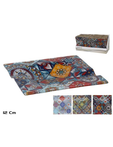 CENICERO CUADRADO CRISTAL CHURCH 12X12CM 3 SURTIDO