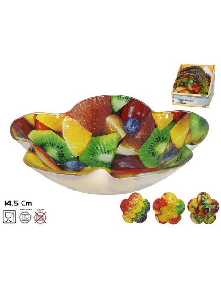 BOWL CRISTAL FLOR FRUITS 14,5X14,5CM 3 S