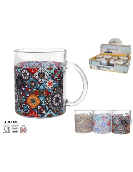 TAZA CRISTAL 330ML CHURCH 3 SURTIDOS