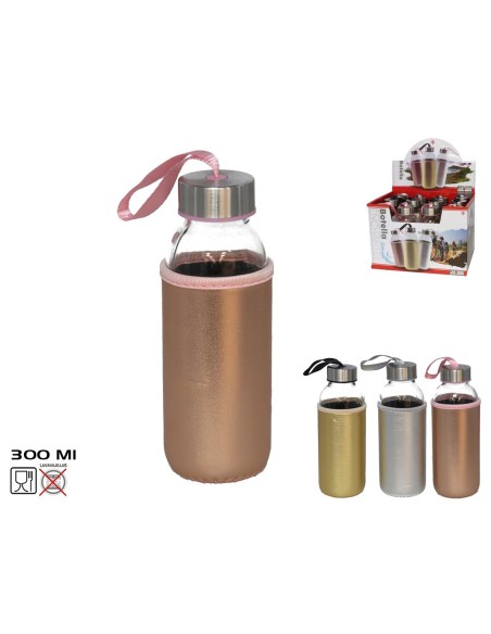 BOTELLA CRISTAL CON FUNDA 300ML ENCHANTE