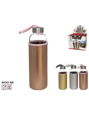 BOTELLA CRISTAL CON FUNDA 600ML ENCHANTE