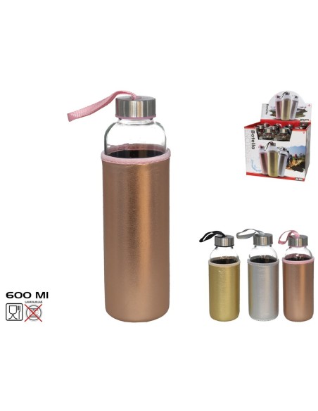 BOTELLA CRISTAL CON FUNDA 600ML ENCHANTE