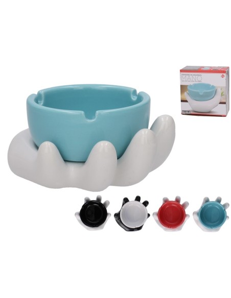 CENICERO MANO DOLOMITA 11,5X11,2X5,6CM 4 SURTIDOS