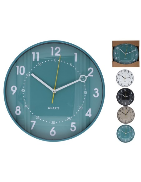 RELOJ PARED LIMI 4 SURTIDOS 31,5X4,5 CM