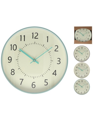 RELOJ PARED BLANCO 3 SURTIDOS 31,5X4,5 CM