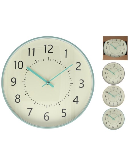 RELOJ PARED BLANCO 3 SURTIDOS 31,5X4,5 CM