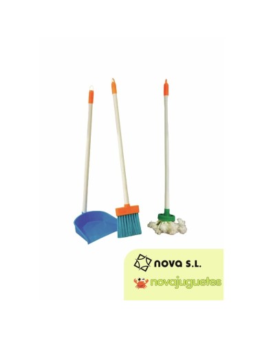 CONJUNTO ESCOBA FREGONA Y RECOGEDOR