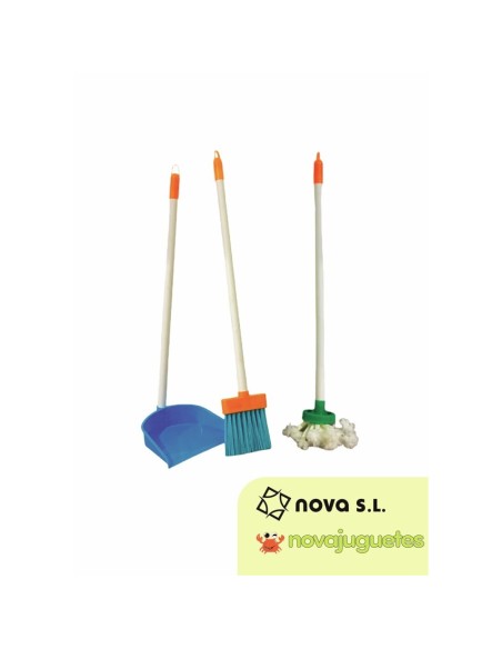 CONJUNTO ESCOBA FREGONA Y RECOGEDOR