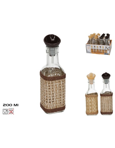 ACEITERA/VINAGRERA 200ML C/TAPON LEIRE 2 SURT.