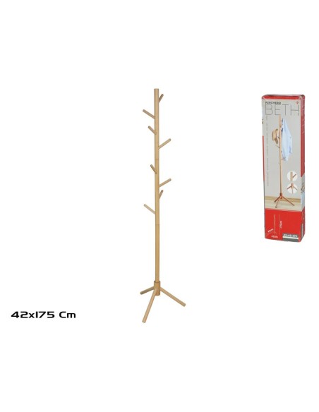 PERCHERO MADERA BETH 42X42X175 CM