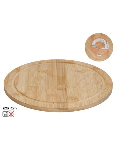 TABLA 25X1CM CORTE REDONDA BAMBU