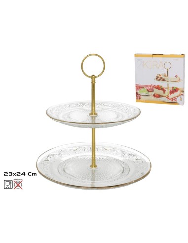 TARTERA 23X24CM 2 ALTURAS KIRA
