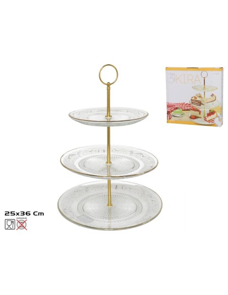 TARTERA 25X36CM 3 ALTURAS KIRA
