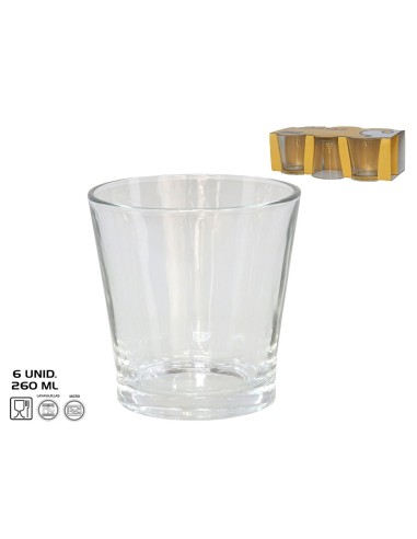 SET 6 VASOS ACQUA 260 ML