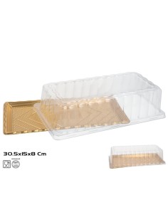 PORTA TARTAS RECTANGULAR 30,5X15X8 CM