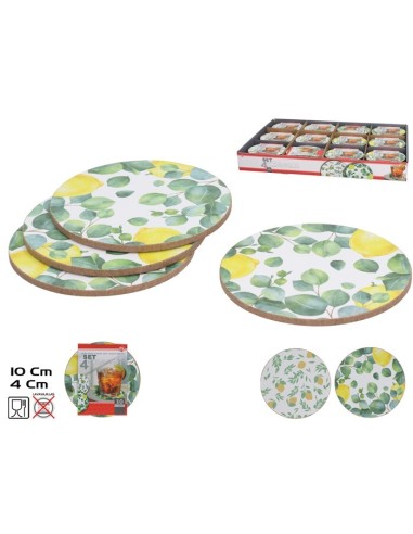 SET 4 POSAVASOS 10 CM SURT