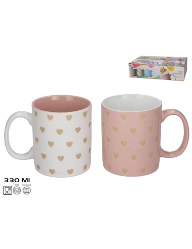 JARRA MUG GRES 330ML LOVE 2 SURT