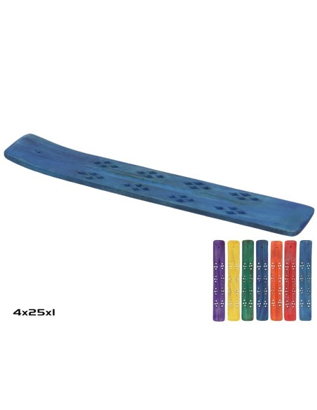 PORTA INCIENSO 4X25CM 7 COLORES