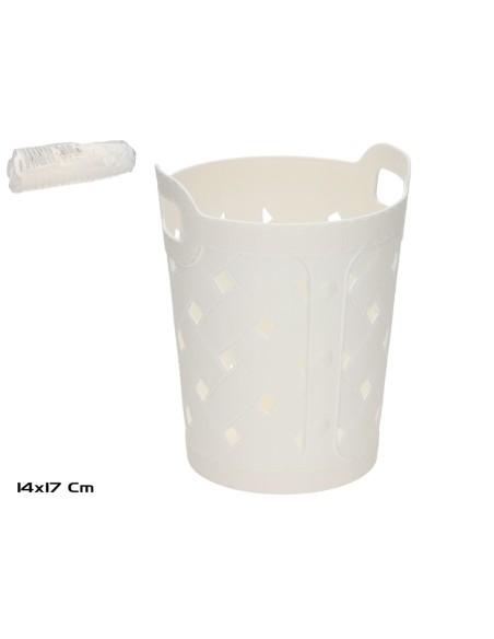 CESTA MULTIUSO 14X17CM BLANCO