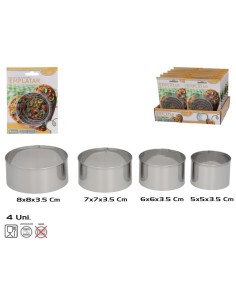 SET 4 MOLDES EMPLATAR 8X8X3,5 CM