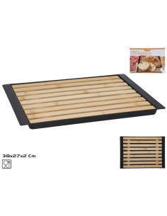 CORTA PAN BAMBU CON BANDEJA 38X27,2X2 CM