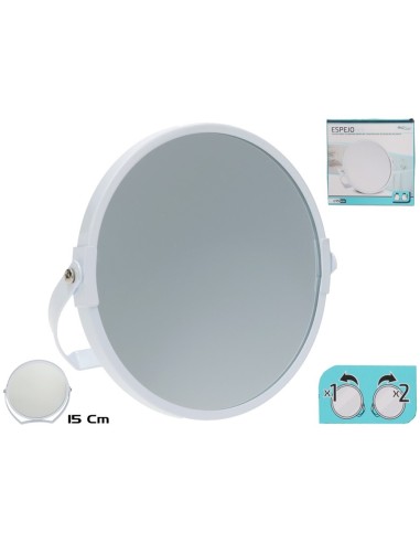 ESPEJO 15CM 2XMETAL RED.