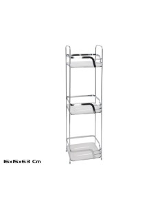 ESTANTERIA 16X15X63CM METAL 2 NIVELES LUCK