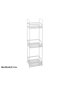 ESTANTERIA 16X15X63CM BLANCO METAL 3 NIVELES LUCK