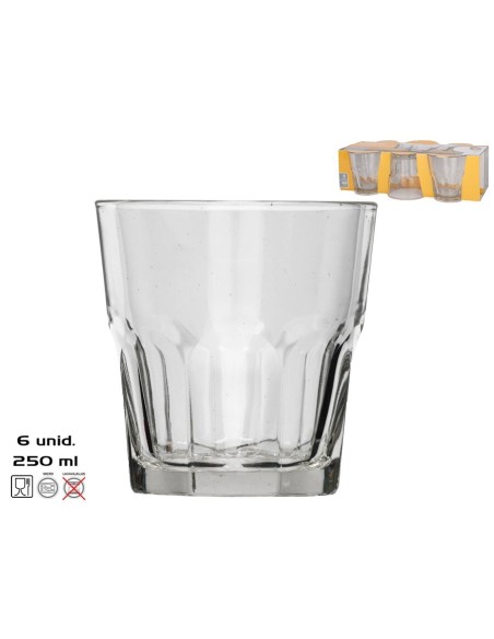 SET 6 VASOS CASABLANCA 250 ML