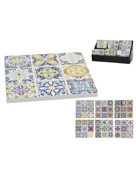 POSAVASOS CERAMICA NARAYAN 6 SURT 10,8X10,8 CM
