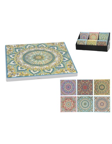 POSAVASOS CERAMICA ARYAM 6 SURT 10,8X10,8 CM