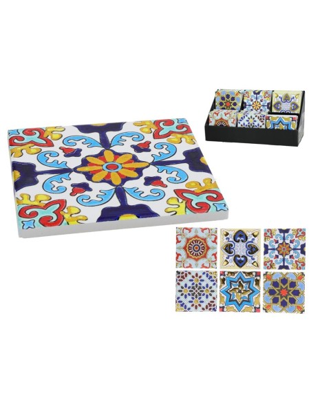 POSAVASOS CERAMICA SANSA 6 SURT 10,8X10,8 CM