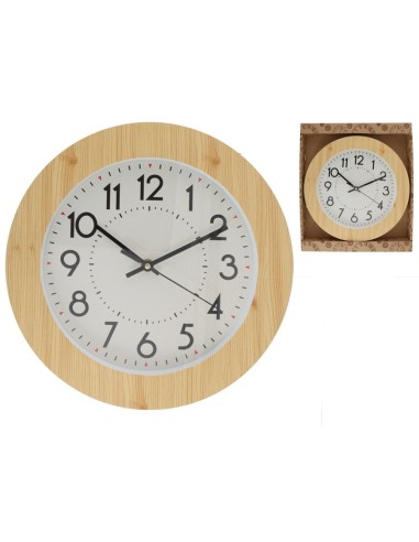 RELOJ DE PARED MADERA 30 CM