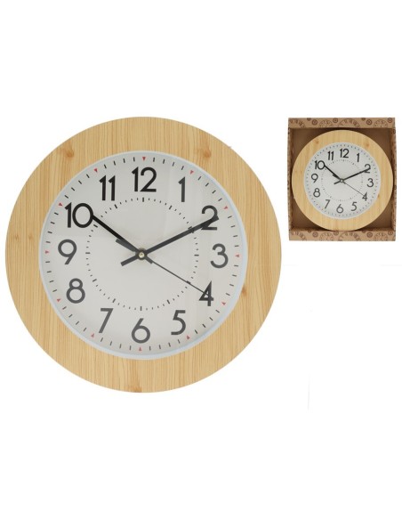 RELOJ DE PARED MADERA 30 CM