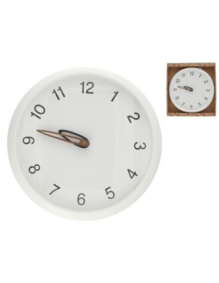 RELOJ DE PARED FASHION BLANCO 30 CM