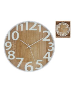 RELOJ DE PARED MADERA CLARO 30 CM