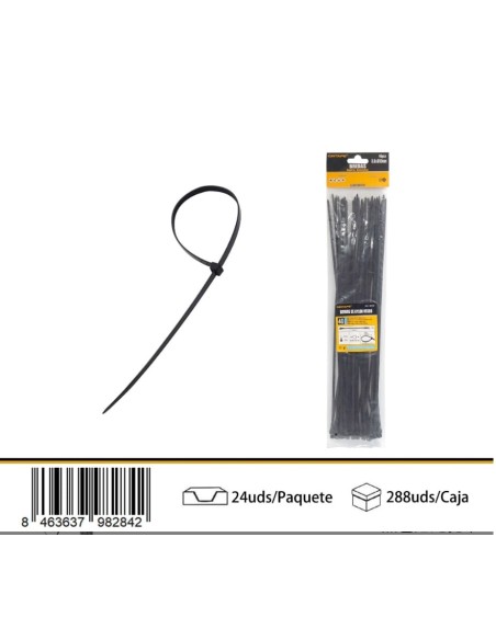 BRIDAS 3.6X350MM 40PCS NEGRO