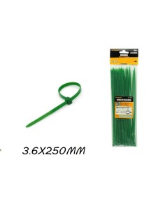 BRIDA 3.6X250MM 40UND VERDE