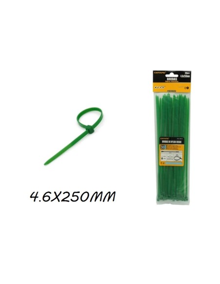 BRIDAS 4.6X250MM 30UND VERDE