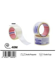 PRECINTO 4.8CMX40M TRANSPARENTE