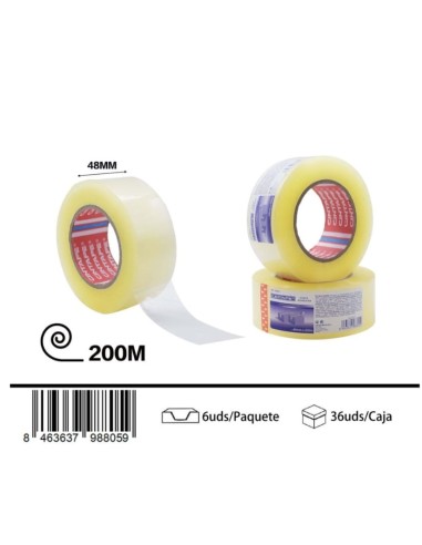 PRECINTO 4.8CMX200M TRANSPARENTE