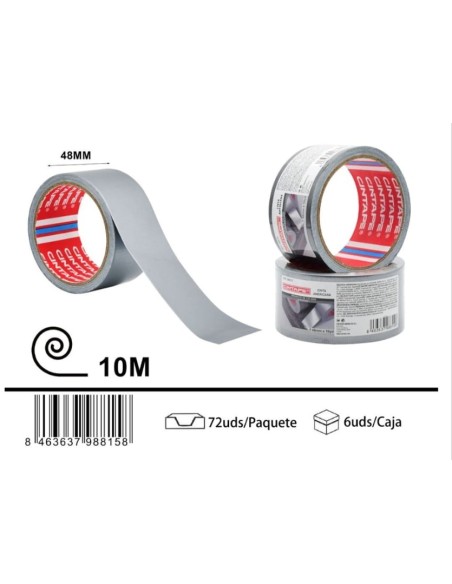 CINTA 48MMX10M AMERICANA GRIS