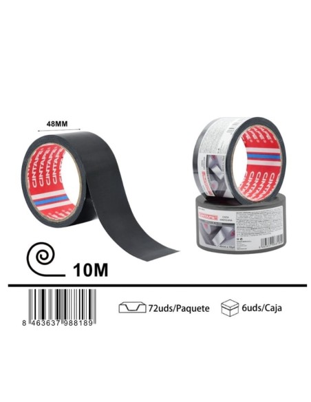 CINTA 48MMX10M AMERICANA NEGRA