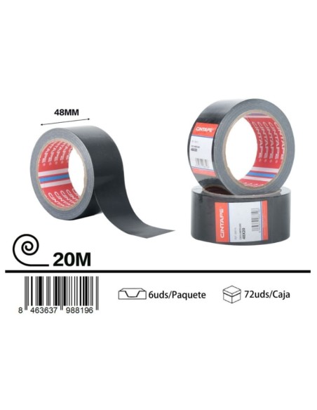 CINTA 48MMX20M AMERICANA NEGRA