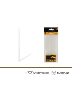 BARRAS DE SILICONA 0.7X18CM 12PCS