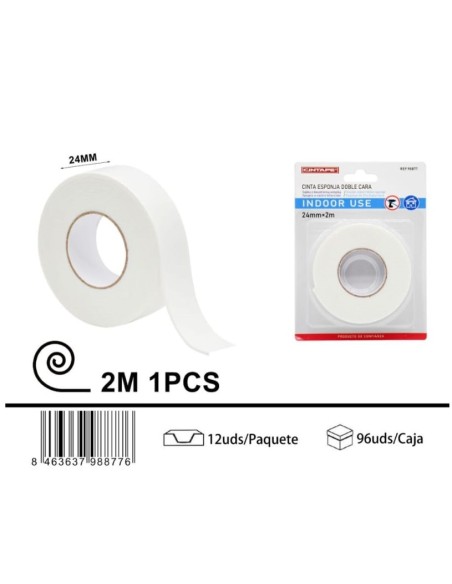 CINTA 24MMX2M DOBLE CARA